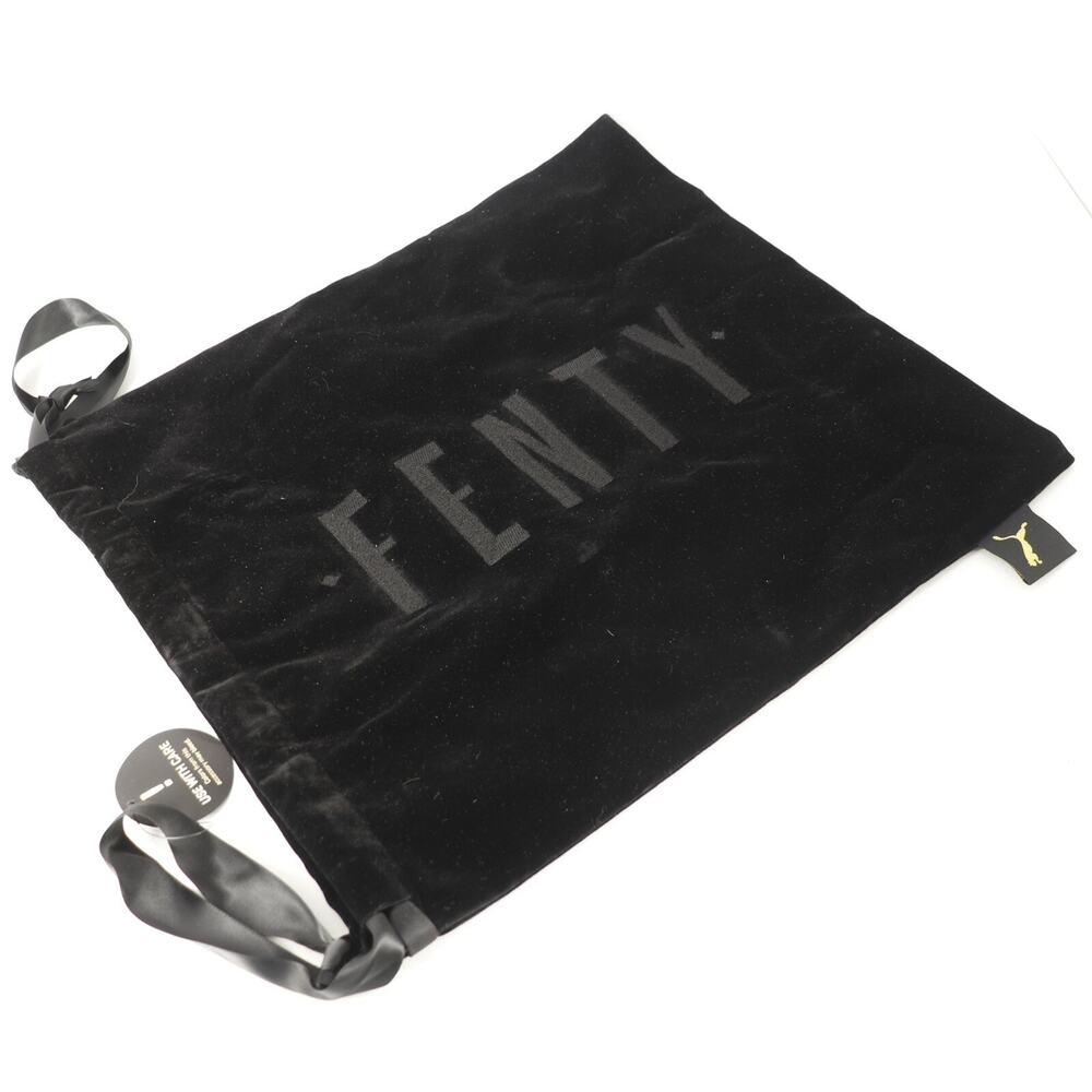 Fenty Dust Bag Black Velvet Signature Puma Cover Satin Ribbon Drawstring